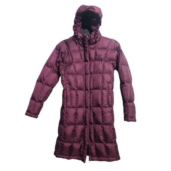 The North Face Maroon Metropolis Hooded Puffer Coat Size XS - Picture 1 of 6